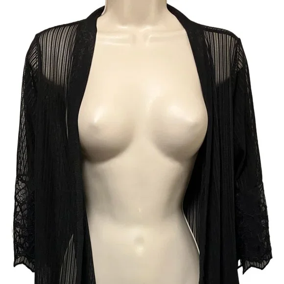 EUC Black Sheer Beach Cover Up Size: Medium - Picture 1 of 5